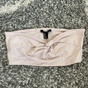 3 FOR $10 SALE - Soft Pink Twist Tie Tube Top from Forever 21